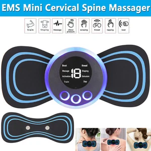 Mini masajeador eléctrico portátil de cuello y espalda estimulador de parche de masaje cervical - Imagen 1 de 12