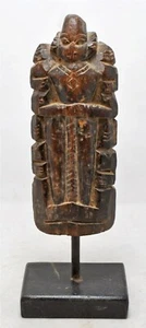 Antique Wooden South India Goddess Gangaur Idol Figurine Original Old Carved - Picture 1 of 7