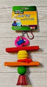 Wild Harvest Vogelkäfig hängend Holz & Glocke Spielzeug  - Bild 1 von 2