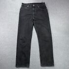 Vtg 90S Levi?S 505 Straight Leg Distressed Grunge Faded Black Jeans Size 34X32