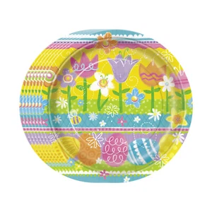Easter Bunny Tableware Disposable Plates Party Buffet Egg Hunt 9" x 8pcs - Picture 1 of 11