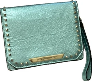 Rebecca Minkoff Shea Tech Cross-Body Convertible Wristlet/Handbag in Turquoise - Picture 1 of 15