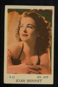 Tarjeta coleccionable Joan Bennet estrella de cine holandesa vintage X41 - Imagen 1 de 2