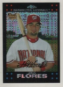 2007 Topps Chrome Xfractor #328 Jesus Flores Washington Nationals RC BV$4