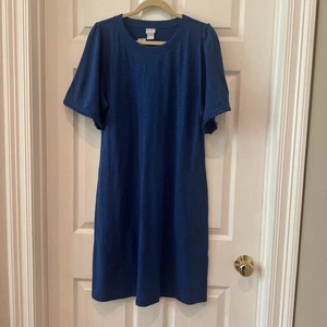 Chicos Size 1(10) Short Sneaker Dress Tulip Sleeve NWT - Picture 1 of 5