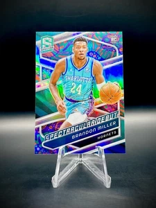 🩵2023-24 Panini Spectra #193 Brandon Miller Debutto Psychedelic Prizm Rookie RC - Foto 1 di 3