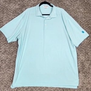 Camisa polo de golf Peter Millar Summer Comfort para hombre XXL azul aguamarina pickleball tenis - Imagen 1 de 12