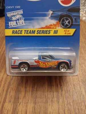 1996 Hot Wheels CHEVY 1500 Blue Truck #534 Race Team Series III (5 Dot Rims Var) - Image 1 of 4