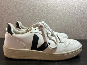 Veja Leder Low Top Sneaker Schuhe Herren 11 Streetwear EUR 44 Weiß Schwarz - Bild 1 von 9