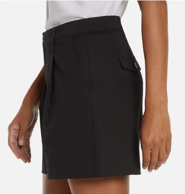 Pantalón corto para mujer Banana Republic 5' plisado delantero | negro | talla 8 Foto 1 de 3