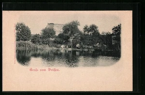 Mölln, Uferpartie mit Gasthaus Drüssen, Ansichtskarte - Picture 1 of 2