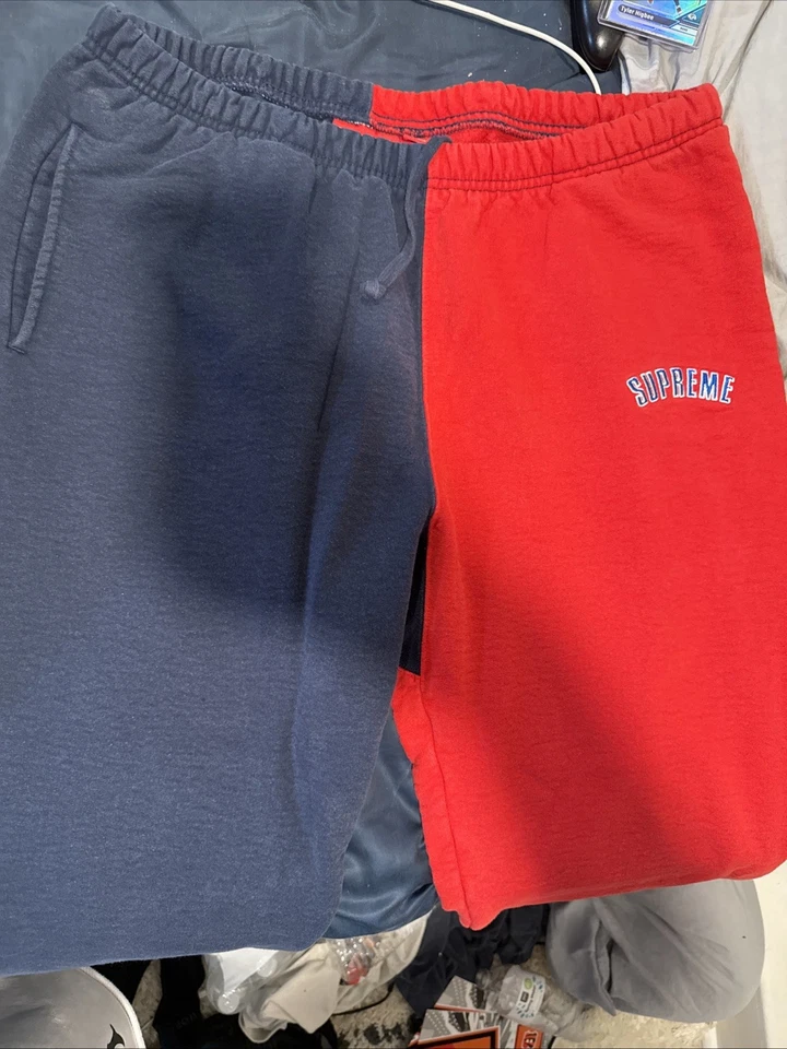 Pantalones deportivos Supreme Split talla XL extra grandes rojos azul marino para hombre FW18 Foto 1 de 3