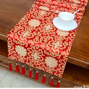 Chinese Style Coffee Table TV Stand Table Runner Tibetan Style Tablecloth - Picture 1 of 3