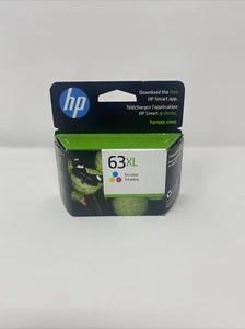 New Genuine HP 63XL High Yield Tri-color Ink Cartridge F6U63AN Sealed Oct. 2023 - Picture 1 of 6