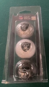 Las Vegas Raiders Golf Balls Complete Sleeve of 3 NFL Officially Licensed.  New! - Picture 1 of 2