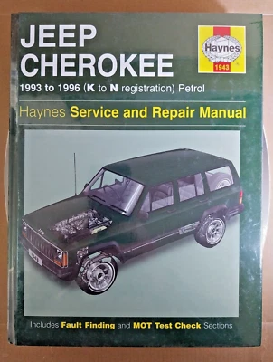 HAYNES WORKSHOP MANUAL JEEP CHEROKEE (PETROL) 4 &6 CYL. 93-96 - Imagen 1 de 4
