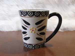 Hand Painted Temp-tations by Tara Old World Mug Ceramic Black 14oz Single New - Picture 1 of 8