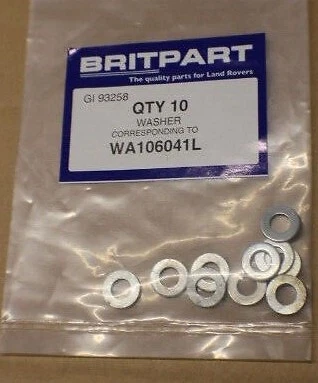 WA106041L Land Rover mud flap washer M6 ( Bag of 10 ) — 第 1/1 张图片