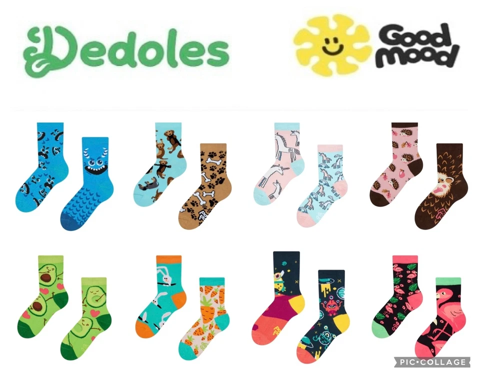 DEDOLES Kinder Unisex gut gelaunte Socken süß Spaß Funky Designs UK Verkäufer