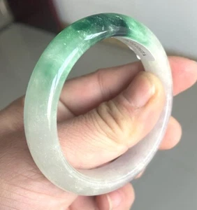 Certified Green 54mm Natural Burma A Jade jadeite Bangle Bracelet 3877 - Picture 1 of 4