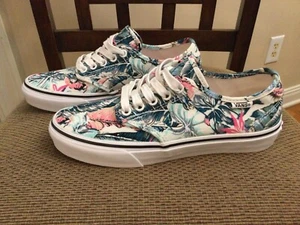 Women’s Floral Print Vans With Ortholite Shoes. Size 6.5. Only Worn A Few Times. - Picture 1 of 13
