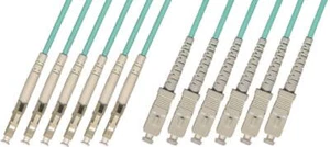 Direct Burial/Outdoor LC-SC 6-Strand Fiber Optic Cable 10Gb Multimode 50/125 10M - Afbeelding 1 van 1