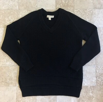 Suéter Colección Michael Kors Negro Tejido Cuello en V Talla Pequeña Foto 1 de 4