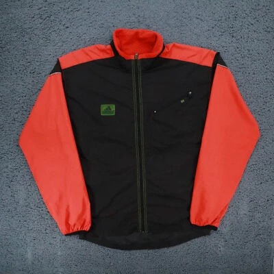 Vintage Adidas Y2K Windbreaker Jacket Men Small Full Zip Pockets, Black Red - Image 1 of 4
