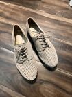 Clarks Women’s Size 9.5 Suede Perforate Lace Up Loafer Tan