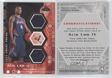 2007-08 Topps Stadium Club Full Court Press Relics Dual /199 Acie Law Rookie RC