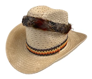 Vintage Eddy Bros Ranch-Hats California Straw Cowboy Hat Size 6 5/8 Beige - Picture 1 of 12