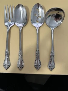 4 Pc Oneida President Serving Utensil Hostess Set Stainless Flatware Premier USA - Picture 1 of 8
