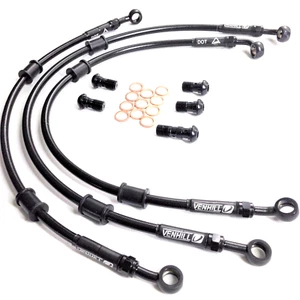 BMW R 1150GS 1999-03 (no ABS) VENHILL S/S braided brake line kit F&R race set - Picture 1 of 3