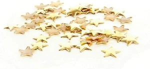 Stella Ferro su Borchie Piatte per Abbigliamento Oro Stella Perline Decorazione Arte 10mm 100pz - Foto 1 di 1
