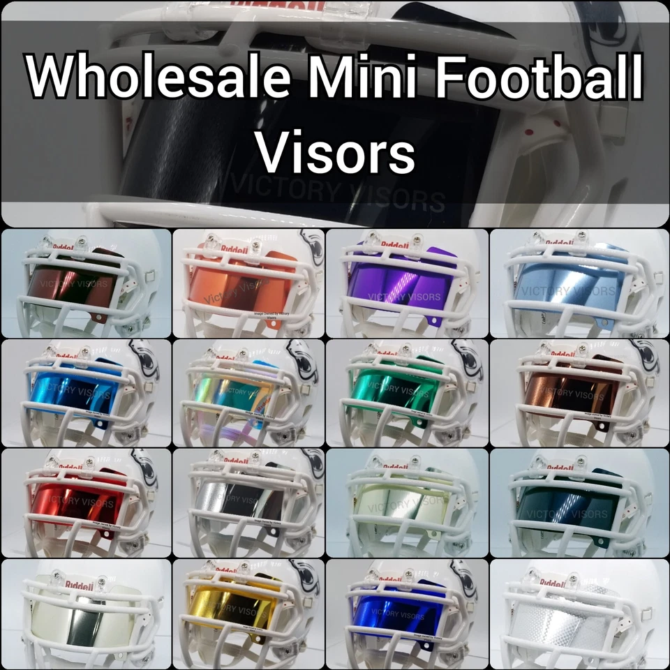 Mini viseira de futebol a granel (*estilo plano*) VISEIRA CAPACETE TÃO BAIXA QUANTO US$ 2,00/VISOR - Imagem 1 de 3