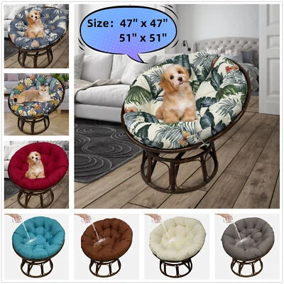 Papasan Chair Cushion Waterproof Oxford Cloth Circle Stuffed Egg Chair Cushions - Image 1 of 4