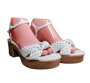 Copper key Women's Size 8 M Block heel slingback polka dot Platform sandals 297 - Picture 1 of 10