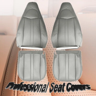 Cubierta de asiento de cuero gris para conductor y pasajero GMC Savana 2003 2014 inferior y superior Foto 1 de 4