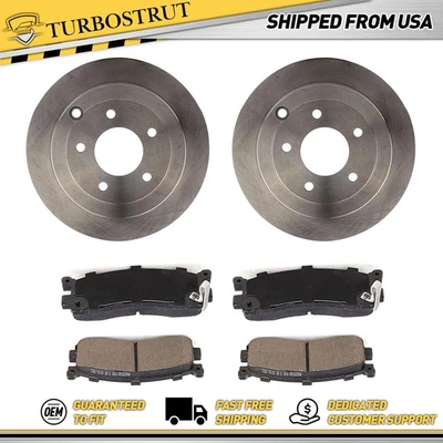 OE Rear Brake Rotors Brake Ceramic Pads Kit For 1992-1995 Mazda 929 - Image 1 of 4