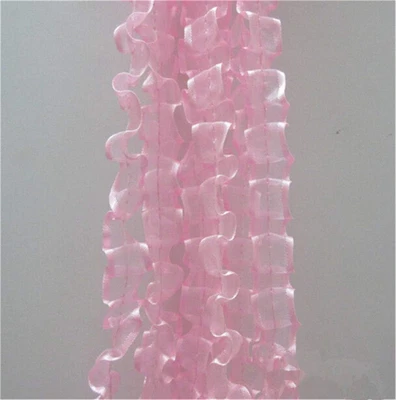 Cinta de ribete de encaje de gasa con volantes de malla reunida de organza plisada de 5 yardas 4/5" con Foto 1 de 2