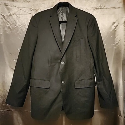 Perry Ellis Classic Fit Black Rayon, Polyester Two Button Suit Jacket 40R Blazer - Image 1 of 4