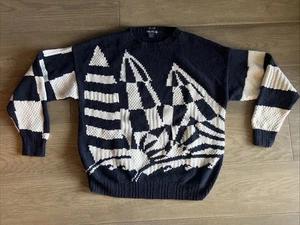 Nautica Rare Vintage Early 90s Era Handknit Cable Sweater Size Large - Bild 1 von 7