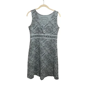 Vestido Life is Good Para Mujer Cintura Imperio Estampado Paisley Gris Cuello en V 6 Aire Libre Boho - Imagen 1 de 6
