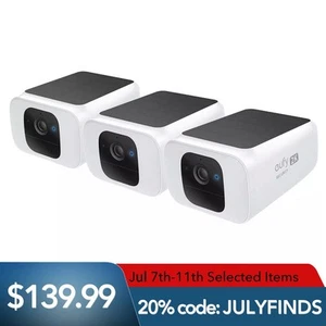 eufy 2K Outdoor Solar Security Cameras (SoloCam S230) Spotlight Cam Night Vision - Picture 1 of 12