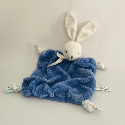 Doudou Lapin KALOO Plume Bleu NEUF – Jamais Servi – Idéal Naissance/Cadeau - Image 1 of 2