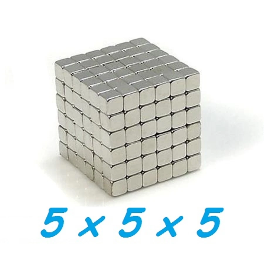 40 MAGNETI NEODIMIO 5X5X5 MM CALAMITA POTENTE FIMO CERAMICA MAGNETE CALAMITE - Immagine 1 di 1