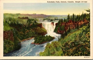 Postal de Kakabeka Falls Ontario Canadá sa-h1314 SIN PUBLICAR - Imagen 1 de 2