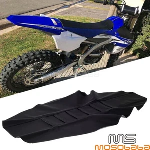 Ribbed Gripper Seat Cover Black Universal For WRF YZF CRF KLX DR RMZ 250 350 450 - Picture 1 of 9