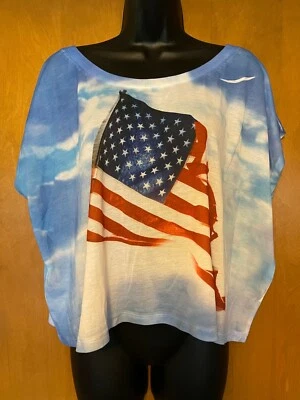 L.O.L. Top corto holgado estampado bandera vintage en xxl Foto 1 de 4