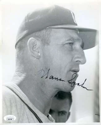 Warren Spahn JSA Coa Hand Signed 8x10 Photo Autograph - Image 1 of 2